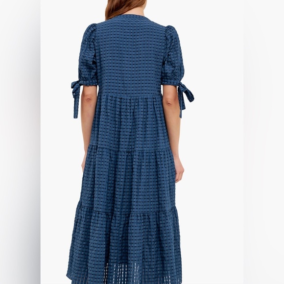 The English Factory Gingham Tiered Mini Dress Size Medium - Picture 2 of 7